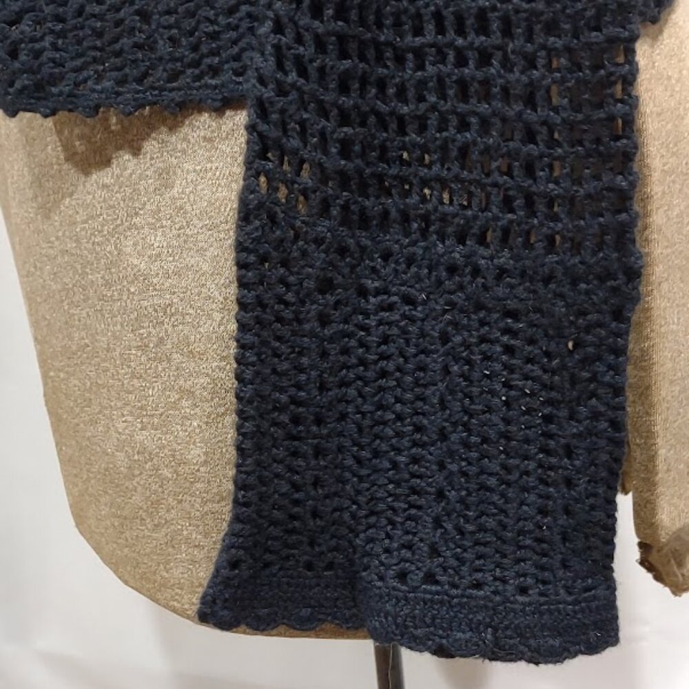 VENEZIA JEANS CLOTHING CROCHET RAMIE COTTON CARDIGAN EYE AND HOOK CLOSURE 18/20 - Picture 3 of 13